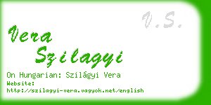 vera szilagyi business card