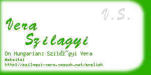 vera szilagyi business card